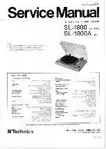 Preview for 3 page of Panasonic Technics SL-1800 Service Manual