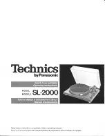 Panasonic Technics SL-2000 Operating Instructions Manual preview