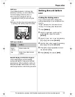 Preview for 19 page of Panasonic TG2480S Operating Instructions Manual