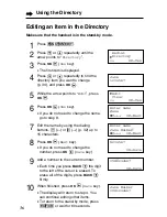 Preview for 36 page of Panasonic TG2550 - 2.4 Gigarange Cordless Phone Operating Instructions Manual