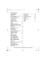 Preview for 2 page of Panasonic TG2620W Operating Instructions Manual