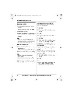 Preview for 18 page of Panasonic TG2620W Operating Instructions Manual