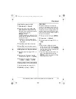 Preview for 23 page of Panasonic TG2620W Operating Instructions Manual