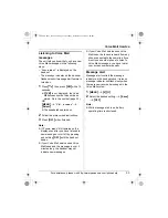 Preview for 33 page of Panasonic TG2620W Operating Instructions Manual