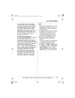 Preview for 45 page of Panasonic TG2620W Operating Instructions Manual