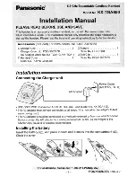 Preview for 1 page of Panasonic TGA650 - Cordless Extension Handset Installation Manual