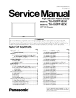 Предварительный просмотр 1 страницы Panasonic TH-103PF10UK - 103" Plasma Panel Service Manual