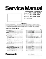 Panasonic TH-103PF10WK Service Manual preview