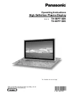 Предварительный просмотр 1 страницы Panasonic TH-103PF12E Operating Instructions Manual