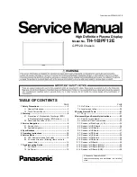 Предварительный просмотр 1 страницы Panasonic TH-103PF12E Service Manual