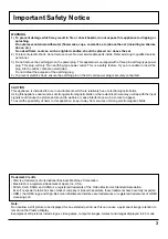 Preview for 3 page of Panasonic TH-103PF12T Operating Instructions Manual