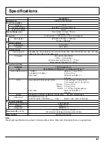 Предварительный просмотр 67 страницы Panasonic TH-103PF12T Operating Instructions Manual