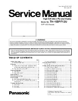 Panasonic TH-103PF12U Service Manual preview