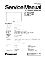 Preview for 1 page of Panasonic TH-103PF9EK Service Manual