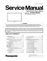 Предварительный просмотр 1 страницы Panasonic TH-103VX200C Service Manual