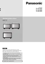 Panasonic TH-22H400Z Operating Instructions Manual preview