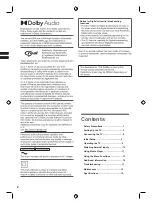 Preview for 2 page of Panasonic TH-24L400H Operating Instructions Manual