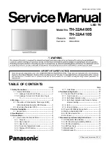 Предварительный просмотр 1 страницы Panasonic TH-32A400S Service Manual