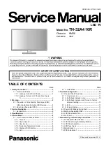 Preview for 1 page of Panasonic TH-32A410R Service Manual