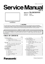 Предварительный просмотр 1 страницы Panasonic TH-32CS510S Service Manual