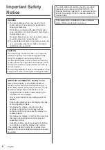 Preview for 6 page of Panasonic TH-32EF2U Operating Instructions Manual