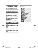 Preview for 2 page of Panasonic TH-32F400A Operating Instructions Manual