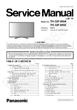 Предварительный просмотр 1 страницы Panasonic TH-32F400A Service Manual