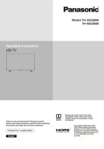 Panasonic TH-32G300K Operating Instructions Manual preview