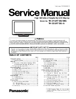 Предварительный просмотр 1 страницы Panasonic TH-32LRT12A Service Manual