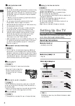 Предварительный просмотр 4 страницы Panasonic TH-32MS600X Operating Instructions Manual