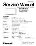 Preview for 1 page of Panasonic TH-37PD25U/P Service Manual