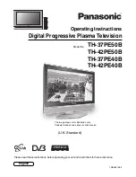 Preview for 1 page of Panasonic TH-37PE40B Operating Instructions Manual