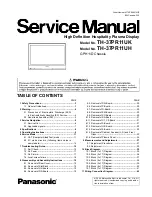 Panasonic TH-37PR11UH Service Manual preview