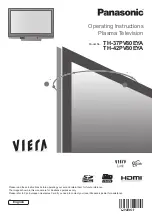 Preview for 1 page of Panasonic TH-37PV80EYA Operating Instructions Manual