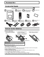 Предварительный просмотр 7 страницы Panasonic TH-37PW7BX Operating Instructions Manual