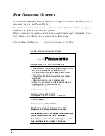 Предварительный просмотр 2 страницы Panasonic TH-37PWD5 Operating Instructions Manual