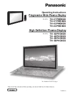 Panasonic TH-37PWD8EK Operating Instructions Manual preview