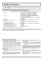 Предварительный просмотр 6 страницы Panasonic TH-37PWD8GK Operating Instructions Manual