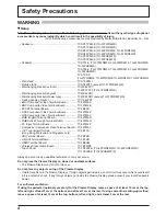 Предварительный просмотр 4 страницы Panasonic TH-37PWD8WK Operating Instructions Manual