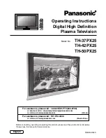 Panasonic TH-37PX25 Operating Instructions Manual preview