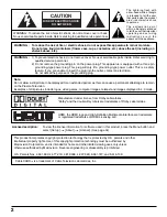 Предварительный просмотр 2 страницы Panasonic TH 37PX50U Operating Instructions Manual