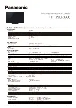 Panasonic TH-39LRUU60 Brochure & Specs preview