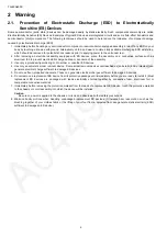 Предварительный просмотр 4 страницы Panasonic TH-40A400S Service Manual