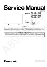 Предварительный просмотр 1 страницы Panasonic TH-40D400K Service Manual