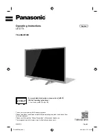 Предварительный просмотр 1 страницы Panasonic TH-40GX700H Operating Instructions Manual