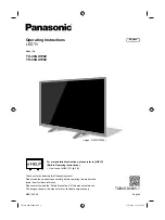 Panasonic TH-40GX700Z Operating Instructions Manual предпросмотр