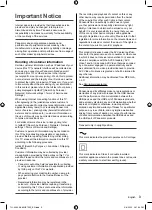 Preview for 3 page of Panasonic TH-40HX700Z Operating Instructions Manual