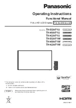 Preview for 1 page of Panasonic TH-42AF1U Operating Instructions Manual