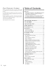 Preview for 2 page of Panasonic TH-42AF1U Operating Instructions Manual