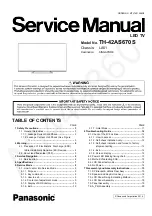 Panasonic TH-42AS670S Service Manual предпросмотр